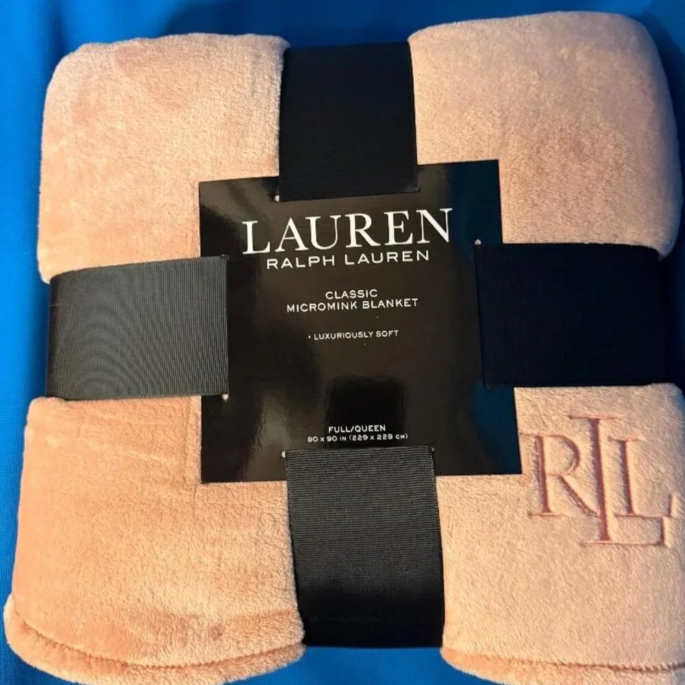 BRAND NEW LAUREN RALPH LAUREN MICROMINK LUXURIOUSLY SOFT QUEEN 90